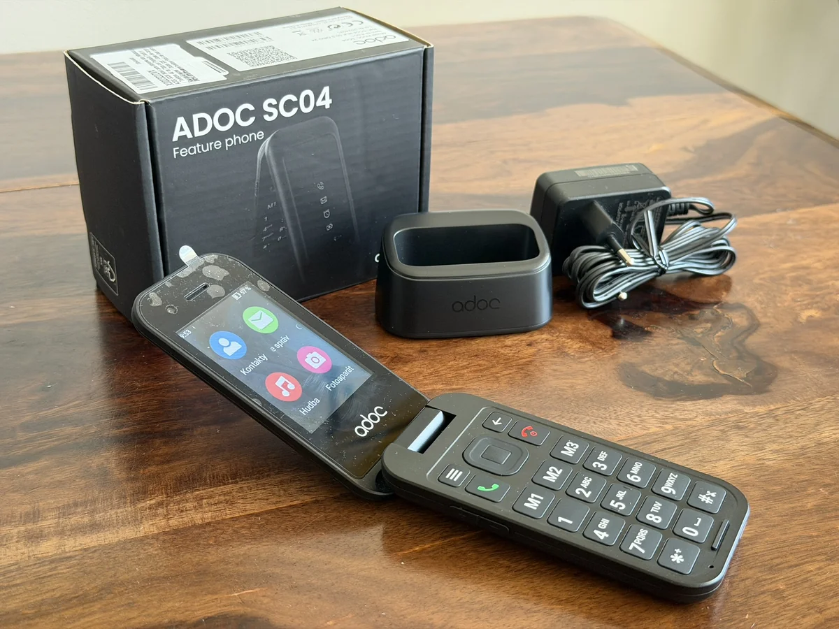 ADOC SC04 seniorský telefón - nový, nepoužitý, komplet balenie – fotka 4 z 5